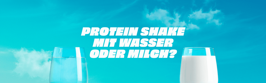 Protein Shake mit Wasser oder Milch Header